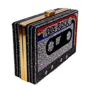 80s rock bling rhinestone purse